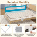 71 Inch Extra Long Swing Down Bed Guardrail with Safety Straps by LJGDeals
