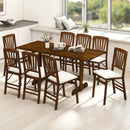 71 Inch Farmhouse Dining Table Wooden Kitchen Table for 6-8 with Rubber Wood Legs-Walnut by LJGDeals