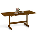 71 Inch Farmhouse Dining Table Wooden Kitchen Table for 6-8 with Rubber Wood Legs-Walnut by LJGDeals