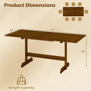 71 Inch Farmhouse Dining Table Wooden Kitchen Table for 6-8 with Rubber Wood Legs-Walnut by LJGDeals