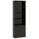 71 Inch Freestanding Bookshelf with 6 Shelves and 2-Door Cabinet by LJGDeals