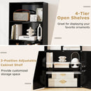 71 Inch Freestanding Bookshelf with 6 Shelves and 2-Door Cabinet by LJGDeals