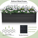 71 Inch Galvanized Metal Raised Garden Bed for Garden Backyard-Dark Gray by LJGDeals
