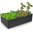 71 Inch Galvanized Metal Raised Garden Bed for Garden Backyard-Dark Gray by LJGDeals