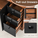 71 Inch Kitchen Pantry with 3 Storage Cabinet and 3 Deep Drawers by LJGDeals