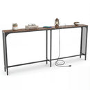 71 Inch Narrow Console Table with Power Outlet for Small Space by LJGDeals