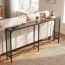 71 Inch Narrow Console Table with Power Outlet for Small Space by LJGDeals