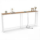 71 Inch Narrow Console Table with Power Outlet for Small Space by LJGDeals