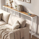 71 Inch Narrow Console Table with Power Outlet for Small Space by LJGDeals