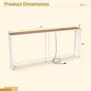 71 Inch Narrow Console Table with Power Outlet for Small Space by LJGDeals