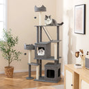 71 Inch Tall Cat Tree Multi-Level Large Cat Tower with Scratching Posts-Grey by LJGDeals