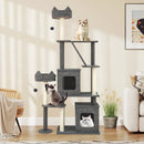 71 Inch Tall Cat Tree Multi-Level Large Cat Tower with Scratching Posts-Grey by LJGDeals