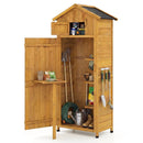 70 Inch Tall Garden Tool Storage Cabinet with Lockable Doors and Foldable Table by DirectDeals