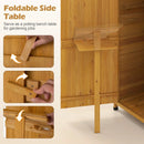 70 Inch Tall Garden Tool Storage Cabinet with Lockable Doors and Foldable Table by DirectDeals