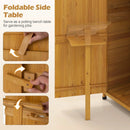 70 Inch Tall Garden Tool Storage Cabinet with Lockable Doors and Foldable Table by LJGDeals