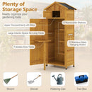 70 Inch Tall Garden Tool Storage Cabinet with Lockable Doors and Foldable Table by DirectDeals