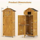 70 Inch Tall Garden Tool Storage Cabinet with Lockable Doors and Foldable Table by DirectDeals