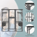 71 Inches Tall Outdoor Wooden Cat House with Weatherproof Asphalt Roof-Gray by DirectDeals