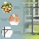 71 Inches Tall Outdoor Wooden Cat House with Weatherproof Asphalt Roof-Gray by DirectDeals