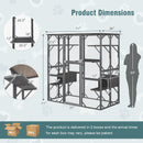 71 Inches Tall Outdoor Wooden Cat House with Weatherproof Asphalt Roof-Gray by LJGDeals