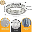 Buccleuch Modern Crystal Chandelier LED Flush Mount Pendant Lighting Mini Ceiling Light Fixture for Living Room Bedroom Hallway Staircase Bar Kitchen by CozyNest Decor
