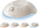 Homedics Sleep Better Portable Sound Machine, Night Light,12 Soothing Sounds Including White Noise, Rain, and Thunderstorm, Ultra-Portable Design, Auto-Off Timer, Ideal for Travel & Baby Sleep, Cream by TinyTreasures Baby Boutique