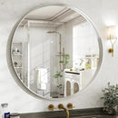36 Inch Round Bathroom Mirror - Wall Mounted Circle Mirror with Metal Frame, Modern Mirror Suitable for Bathroom, Vanity, Entryway, Living Room, Wall Decor,Silver by CozyNest Decor