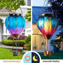 Starsoul 2 PC Blue Hot Air Balloon Solar Lantern with Flame Glass Hanging Outdoor Hot Air Balloon Solar Light Waterproof Garden Patio Yard Party Decorations by GreenHaven Gardens