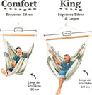 LA SIESTA® - XL King Domingo Hammock Swing Chair - Weather & Tear Resistant Hanging Hammock Chair - Indoor Outdoor Hammock Chair Swing - Hanging Chair for Patio Porch Bedroom - Max 355 Lbs, Cedar by GreenHaven Gardens
