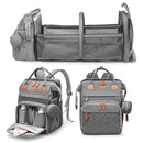 Jeryswet Baby Diaper Bags with Changing Station, Waterproof Large Capacity Diaper Bag Backpack for Moms Dads with USB Charging Port and Stroller Straps, Baby Shower Gifts, Grey by TinyTreasures Baby Boutique