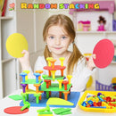 Peg Board Toy set 73Pcs DIY Building Stacking Toys for Kids 3-6 Years Old,STEM Educational Kids Toy for Brain Development,Montessori Sensory Toys,Upgrade Various Foam Board Plastic Lacing String Game by TinyTreasures Baby Boutique