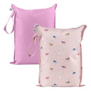 Tiny Twinkle Mess-Proof Waterproof Wet Dry Bag | 2-Pack Reusable Wet Bags for Swimsuits & Baby Clothes | Leakproof Wet Bag for Travel & Diaper Changes for Baby (Unicorn) by TinyTreasures Baby Boutique