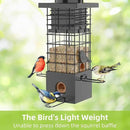 KRUOO Metal Squirrel Proof Bird Feeder for Outdoors Hanging,Wild Bird Feeders for Outside, 2.5 lb Capacity by CozyNest Decor