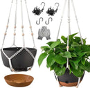 10 Inch Hanging Planters for Indoor Plants,Set of 2 Hanging Pots for Plants with Self-Watering, Outdoor Hanging Plant Pot with Drainage and 2 Kinds of Hanging Baskets Hangers for Home Decor and Garden by GreenHaven Gardens