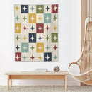 ICMOLYYENLO Boho Medieval Cat Tapestry, Abstract Atomic Starburst Geometric Aesthetic Art Wall Hanging For Bedroom Living Room Dormitory 60x80 Inches by CozyNest Decor