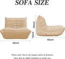 Bean Bag Chair, Lazy Floor Sofa Couch for Adults and Kids, Fireside Chair with Ergonomic Design, Memory Foam Lounge Chair for Living Room Bedroom, Office, Yellow by CozyNest Decor