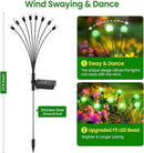 LETMY Solar Garden Lights - 6 Pack Upgraded Swaying Solar Lights Outdoor, 48 LED Firefly Lights Outdoor Waterproof Garden Decorations for Yard Patio Pathway Holiday (Green) by GreenHaven Gardens