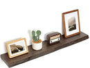 Floating Shelves for Wall Decor, Rustic Solid Elm Wood Live Edge Floating Shelves Wall Mounted, Wall Shelves with Invisible Bracket for Living Room Bathroom Bedroom Kitchen, 40 Inch Set of 1, Walnut by CozyNest Decor