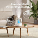 Dreo Humidifiers for Bedroom, 3L Top Fill 30H & 26dB Quiet Runtime for Large Room, Cool Mist Ultrasonic Humidifier with Humidity Sensor, Night Light for Home, Baby, Nursery, Plants, 360° Nozzle, White by TinyTreasures Baby Boutique