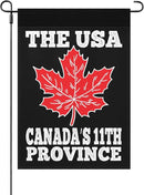 The US Canada’s 11th Province Seasonal Garden Flag 12x18 Double Sided Funny Banner for Indoor by GreenHaven Gardens