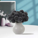 Kimura's Cabin 20Pcs Faux Mums Flowers Artificial Silk Chrysanthemums Fake Ball Flower for Halloween Fall Home Kitchen Table Decor Arrangement Decoration Bouquets (Grey Black) by CozyNest Decor