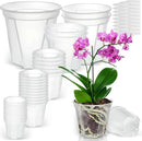 3.9-9.4 Inch Big Size Clear Nursery Pots with Drainage, 6 Sizes 30 Packs Nursery Garden Pots with 30 Plant Labels for Seedling Plants, Nursery Pots Variety for Indoor Outdoor Seed Starter Flower Pots by GreenHaven Gardens