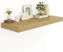 Heimlove Oak Bathroom Shelves Floating Shelves for Wall Shelf Over Toilet Long Wall Mounted Modern Farmhouse,48 x 12 Wall Shelves with Invisible Brackets for Living Room, Kitchen, Bedroom by CozyNest Decor