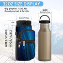 25/32/40/64oz Water Bottle Bag Holder Carrier-Insulated Crossbody Sling Case Sleeve with Strap & Pockets for Men Women Gym Cycling Travel Walking Hiking Camping by TinyTreasures Baby Boutique