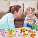 Animals Building Blocks Set, 122 Pieces Animal Building Toy Kit with Storage Box for Kids Ages 3 4 5 6 Years, Creative STEM Educational Preschool Toys for Toddlers Boys Girls Christmas Birthday Gift by TinyTreasures Baby Boutique