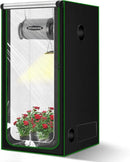 MELONFARM 3x3 Grow Tent, 34"x34"x72" Grow Tent, Double Transparent Viewing Door Indoor Grow Tent, Growing Tent with High Reflective Mylar & Floor Tray, Plant Tent for Indoor Hydroponics Growing by GreenHaven Gardens