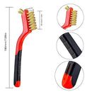 Wire Scratch Brush Set Soft Grip for Rust, Dirt & Paint Scrubbing with Deep Cleaning (18, 18PCS - Brass Wire) by CozyNest Decor