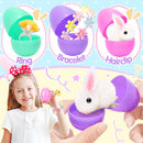 Plush Bunny Easter Toys for Kids,Interactive Bunny with Sounds,Can Walk and Wag Tail with Remote Control Leash,Easter Eggs with Surprise,Easter Birthday Gift for Toddlers by TinyTreasures Baby Boutique