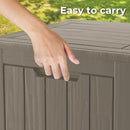 50 Gallon Outdoor Storage Box Waterproof Lockable Resin Deck Box Large, Patio Storage Bin for Pool Accessories Cushion Furniture, Garden Tools, UV-Resistant Outside Delivery Grey by GreenHaven Gardens