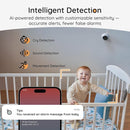 BOIFUN 2K Split-Screen 5 Inch Wi-Fi Baby Monitor with 2 360° Cameras, AI Motion & Sound & Humidity & Temp Detection, Auto Tracking Via Smartphone App and Monitor Control, Infrared Night Vision by TinyTreasures Baby Boutique